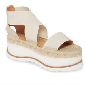 Jeffrey Campbell Merez Beige Platform Sandal